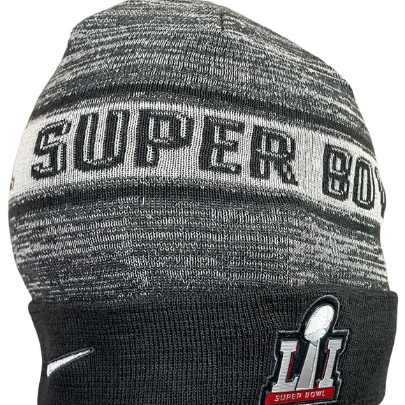 Nike Super Bowl LII Winter Beanie Hat Cap S7 Ash Acrylic Blend Cuffed NWOT New - Picture 2 of 16